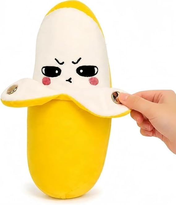 Interactive musical plush banana toy with multiple modes