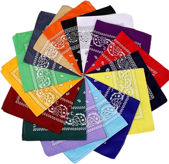 مجموعة اشربات رأس مربعة بتصميم بيزلي كلاسيكي،اشرب وجه وعنق قطنية متعددة الاستخدامات للرجال والنساء،اشربات رياضية وإكسسوار ملابس عصرية (مجموعة متعددة الألوان) من