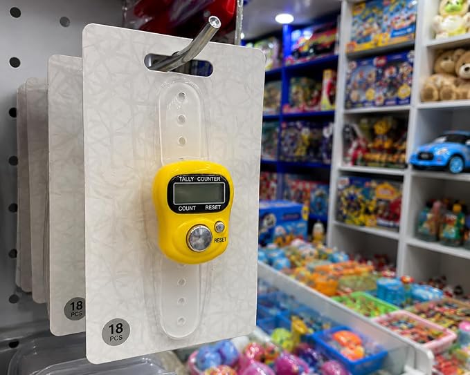 عداد رقمي محمول لليد بتصميم، عداد تسبيح متعدد الاستخدامات، شاشة LCD واضحة مع زر إعادة ضبط، حزام سيليكون مريح قابل للتعديل - الوان متعددة