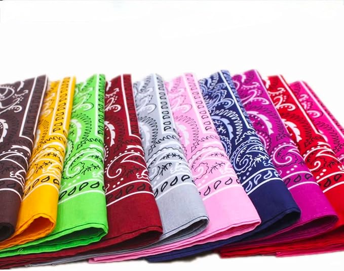 مجموعة اشربات رأس مربعة بتصميم بيزلي كلاسيكي،اشرب وجه وعنق قطنية متعددة الاستخدامات للرجال والنساء،اشربات رياضية وإكسسوار ملابس عصرية (مجموعة متعددة الألوان) من
