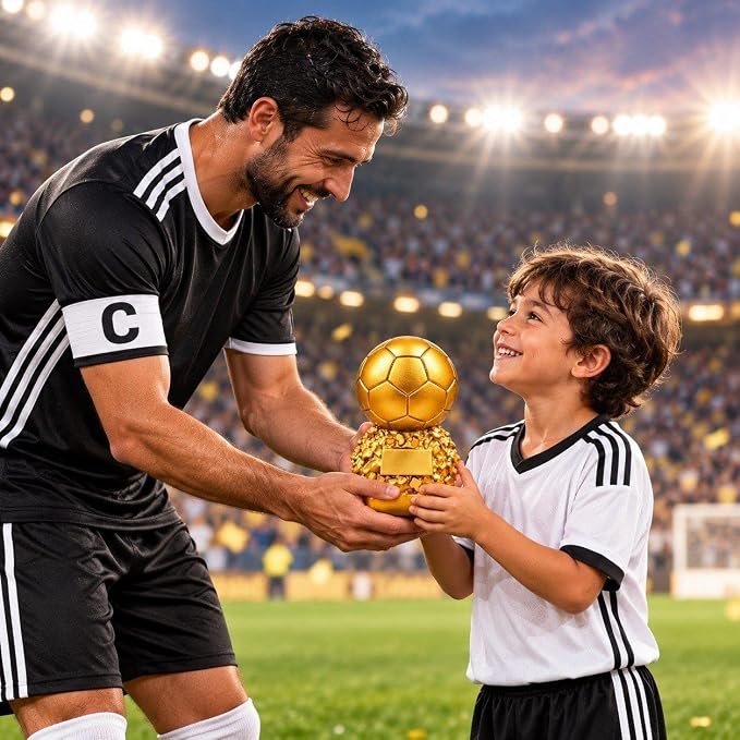 كأس بلوندور حجم صغير بتصميم كرة ذهبية، مجسم تذكاري لكرة القدم مع قاعدة مزخرفة ولوحة قابلة للتخصيص، هدية لمحبي كرة القدم والديكور الرياضي