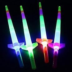 Retractable light-up telescopic sword up to 63.5 cm long