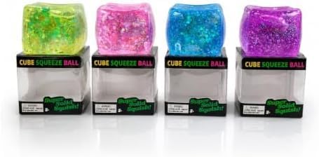 Transparent Glitter Gel Anti-Stress Pressure Cube