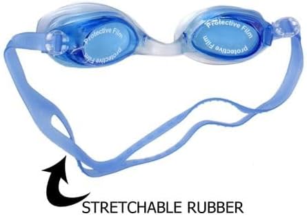 Anti-fog swimming goggles with earplugs and adjustable strap