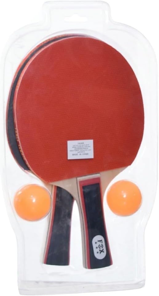 Table tennis racket set, 2 rackets with 2 balls (4 pieces)