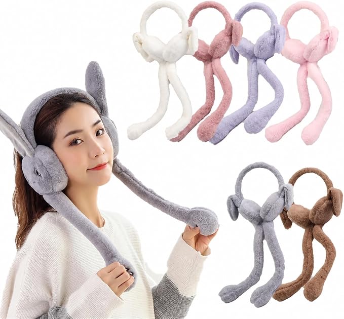 Faux Fur Rabbit Design Kids' Earmuffs - 1 Piece