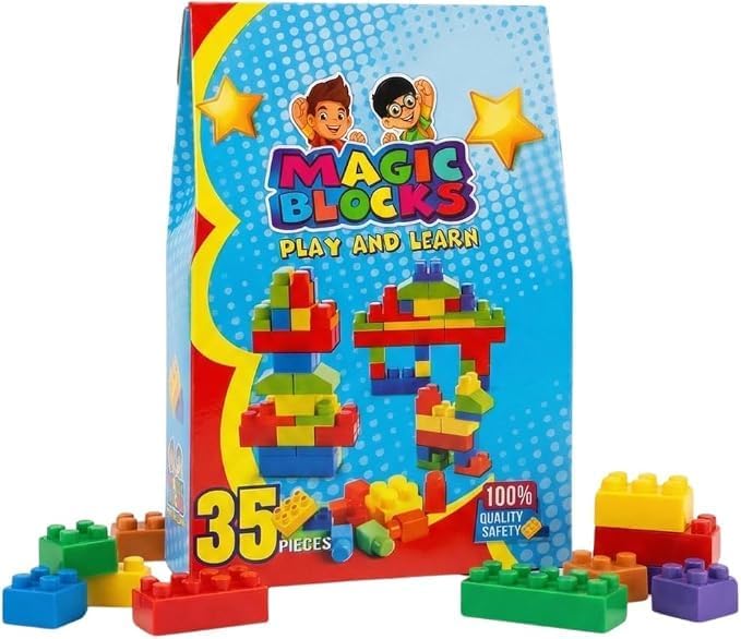 35-piece colorful large educational building blocks