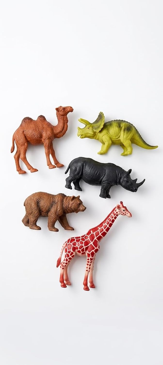 High-Definition Realistic Animal Figurines for Decoration and Office Decor - 5-Piece Miniature Collectibles Set for Photography and Displays