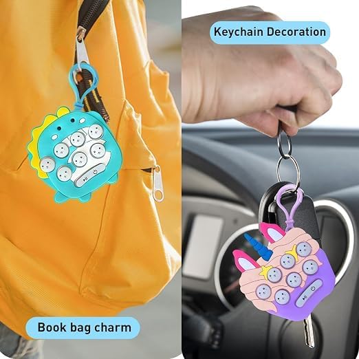 Portable interactive sensory fidget toy with keychain