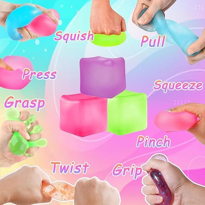 Soft silicone stress relief cube