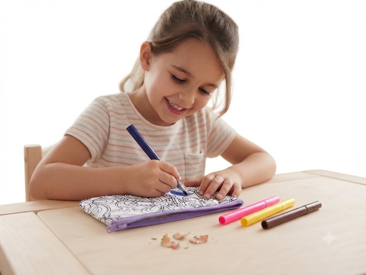 First Choice Colorable Pen Bag - A Special Drawing and Coloring Set for Kids