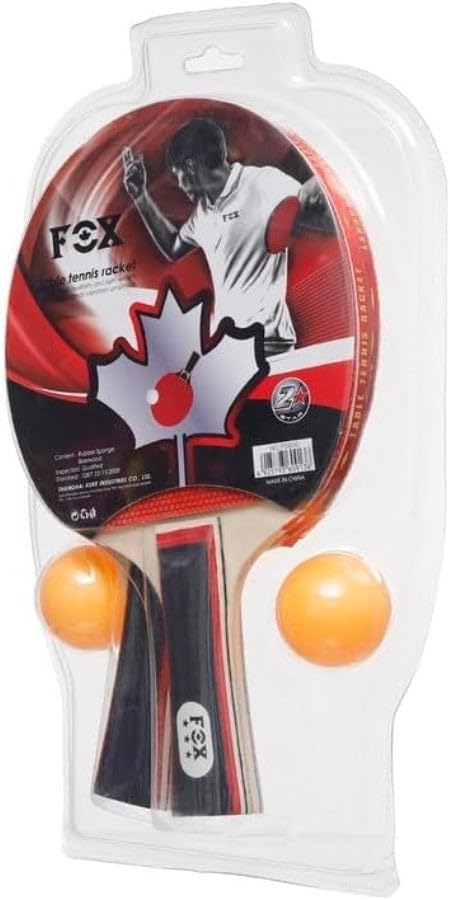 Table tennis racket set, 2 rackets with 2 balls (4 pieces)