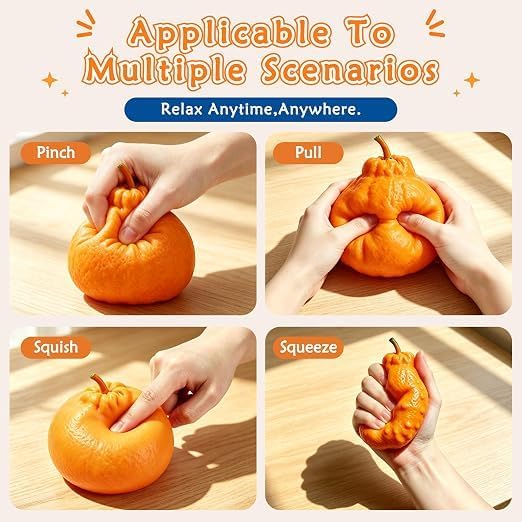 Slow-rising flexible orange-shaped squeeze toy