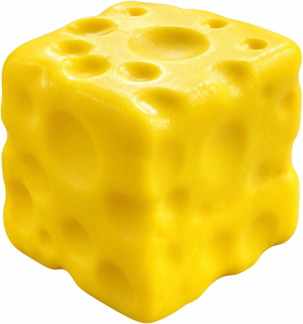 Cheese-shaped sensory stress cube 6×6 cm for relaxation