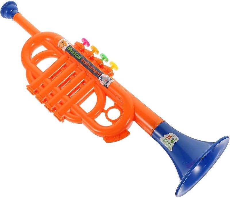 37 cm children's musical horn with colored buttons