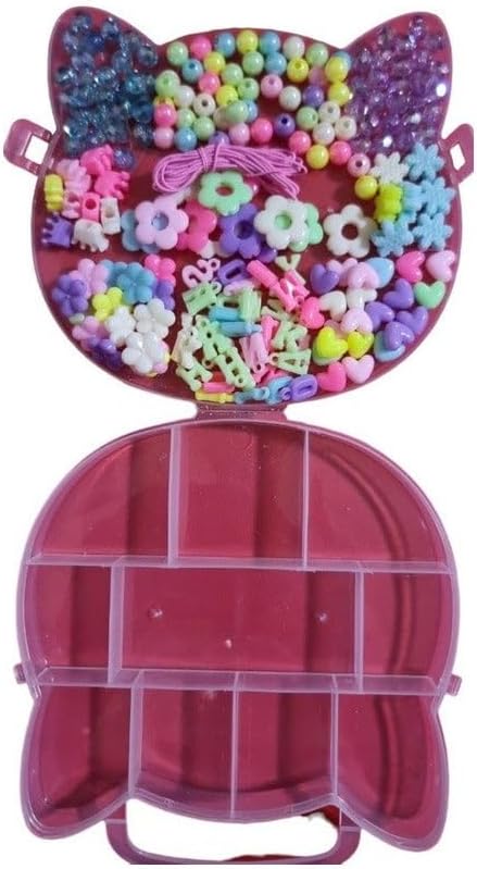 Bead kit for making accessories in a Kitty-themed box