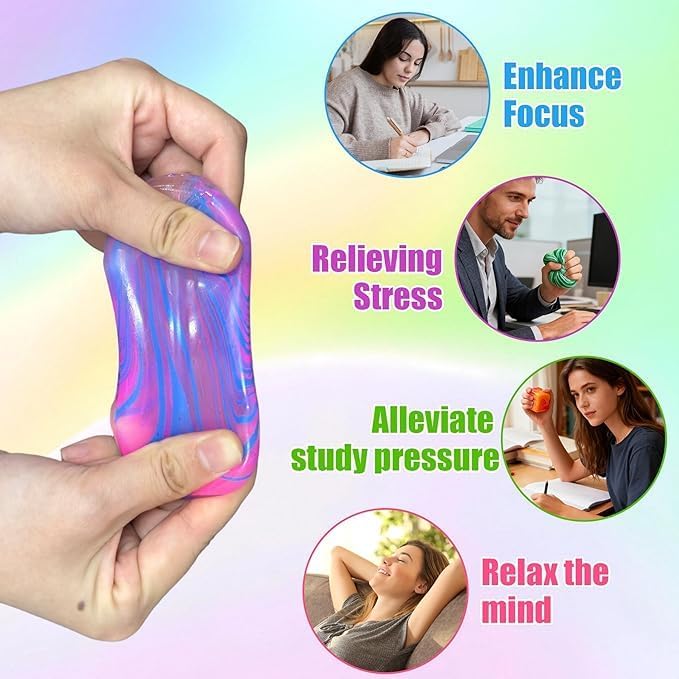 Flexible and stretchable anti-anxiety stress cube, 3.5×3.5 cm size