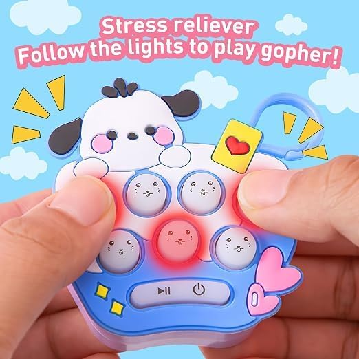 Portable interactive sensory fidget toy with keychain