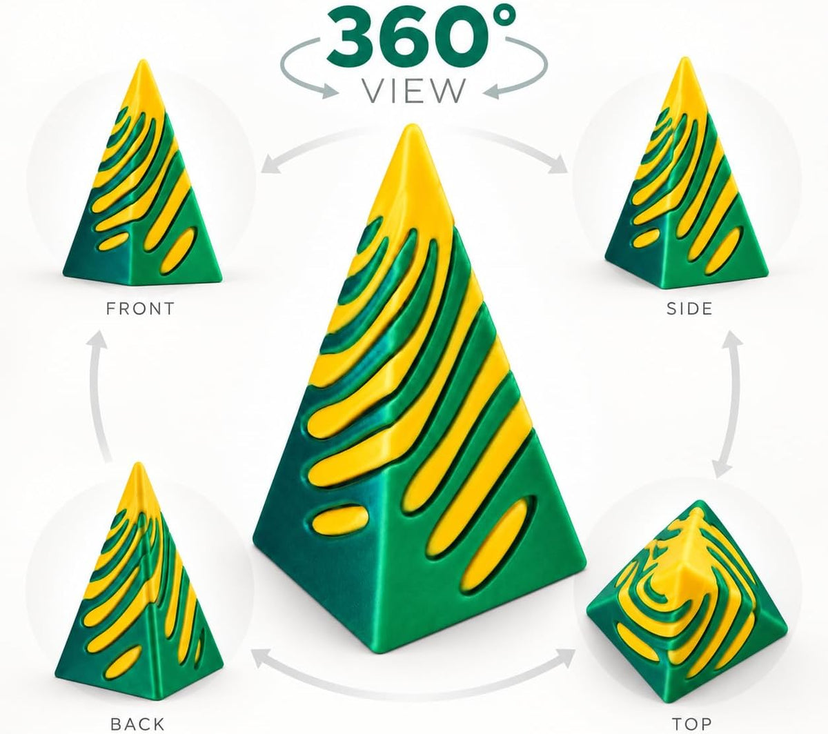 Compact 3D spiral cone desk toy (2 pieces)