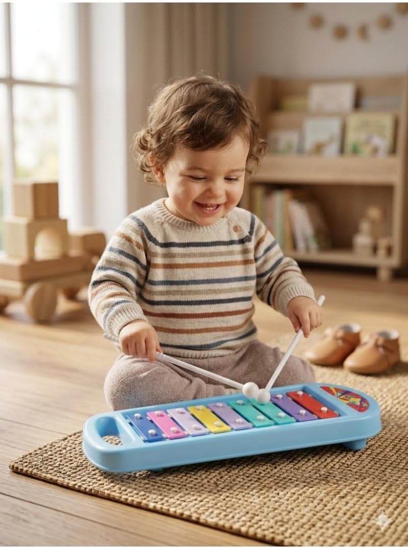 First Choice Educational and Musical Xylophone for Kids – Safe Rhythm Toy for Developing Musical and Sensory Skills - Multicolor