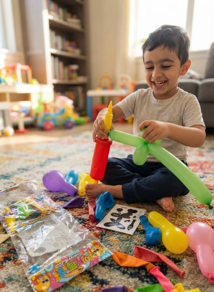 Professional balloon modeling kit with hand pump (2-pack)