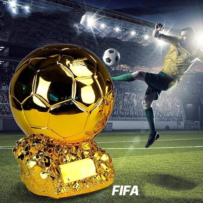 مجسم كأس بالون دور الذهبي لعشاق كرة القدم، 21 سم