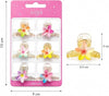 6 Gradient Transparent Flower Hair Clips