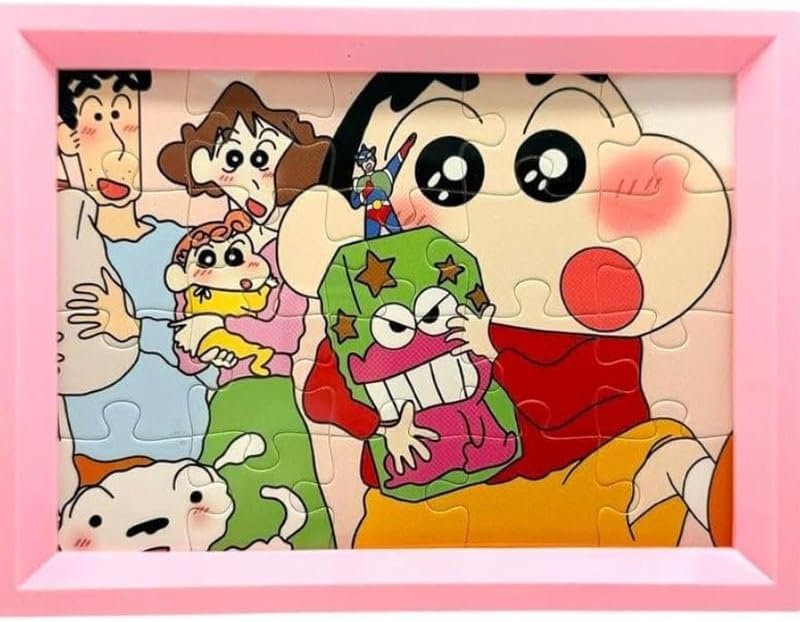 First Choice Cartoon Picture Puzzle with Colored Frame 18×14 cm 42 Pieces, Wooden Puzzle, Promotes Concentration and Problem-Solving, Ages 3 and Up, Multiple Designs