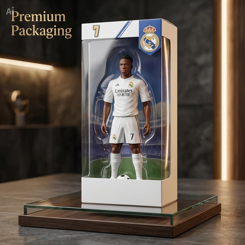 Football player figurine with base and mini ball