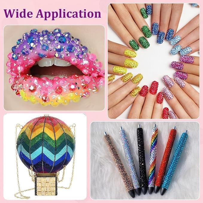 100,000-piece 3mm rhinestone bedazzling kit with application tools