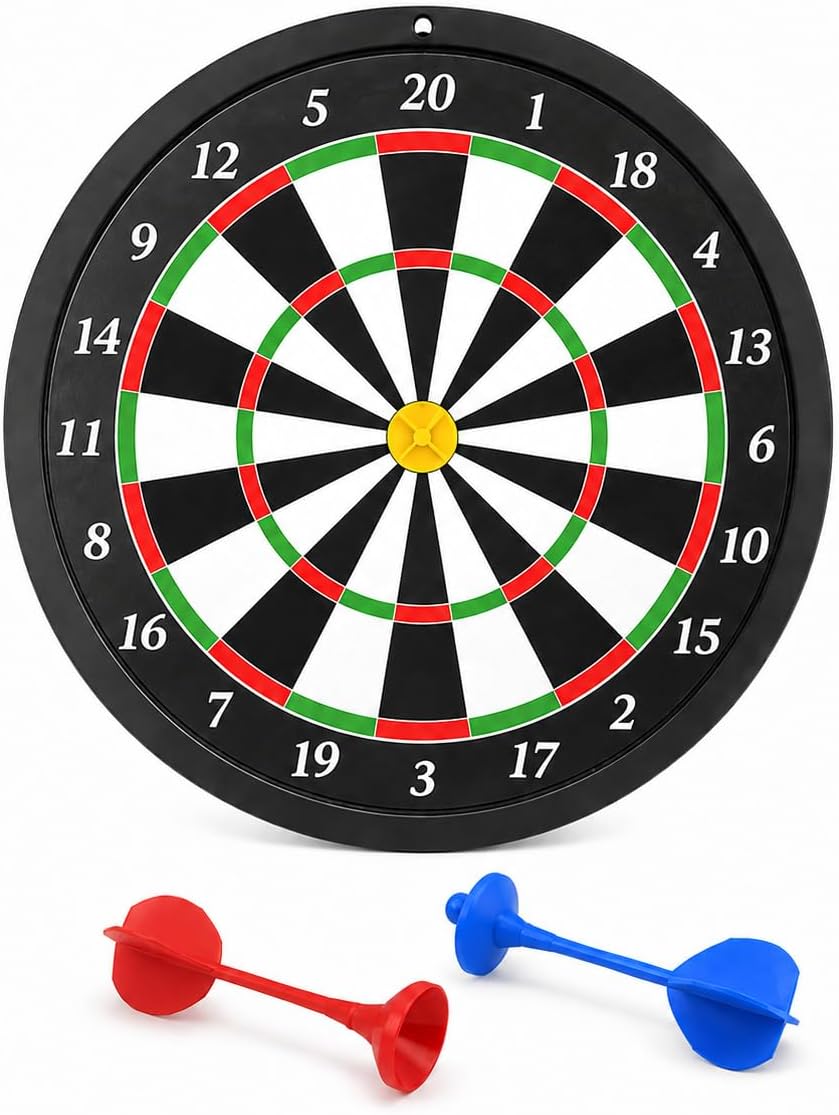 20×20 cm circular target board with 3 adhesive target stickers, 9 cm