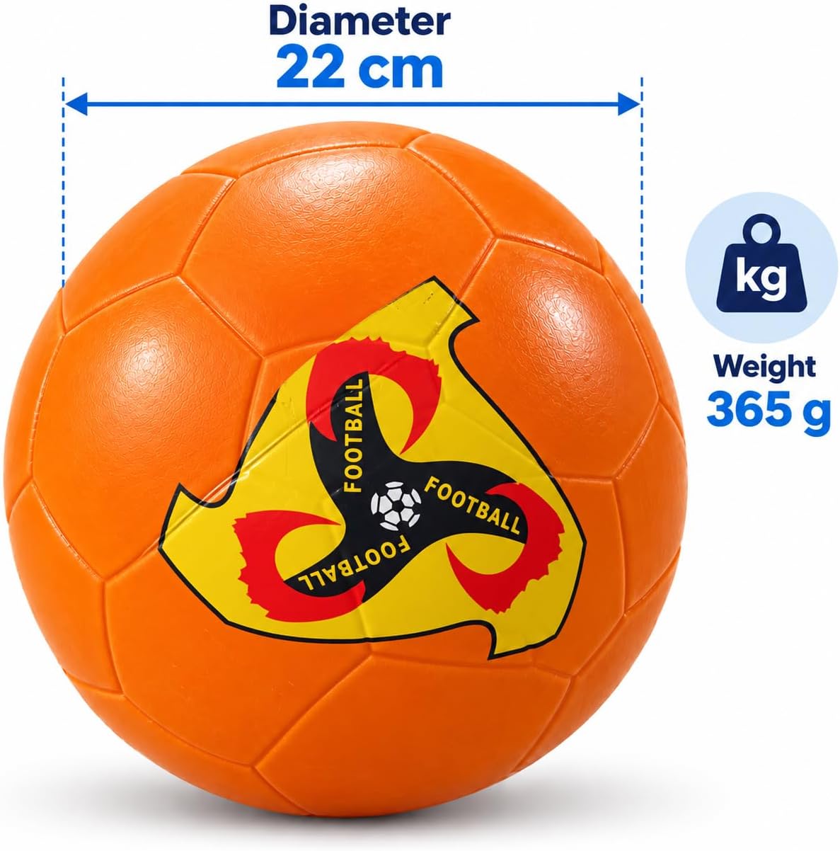 Professional waterproof synthetic leather soccer ball with a geometric design