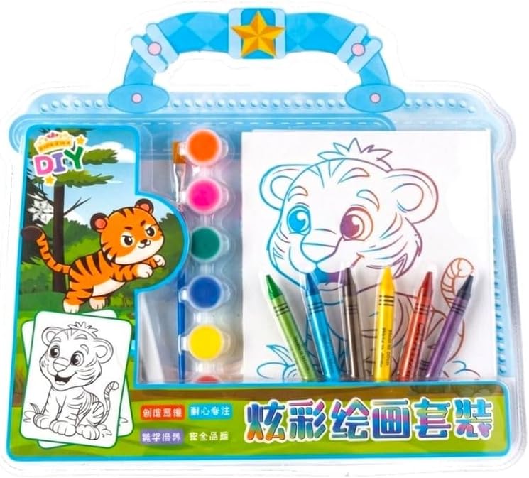 First Choice Creative Drawing and Coloring Set for Kids - Portable Art Kit to Enhance Skills (Random Design)