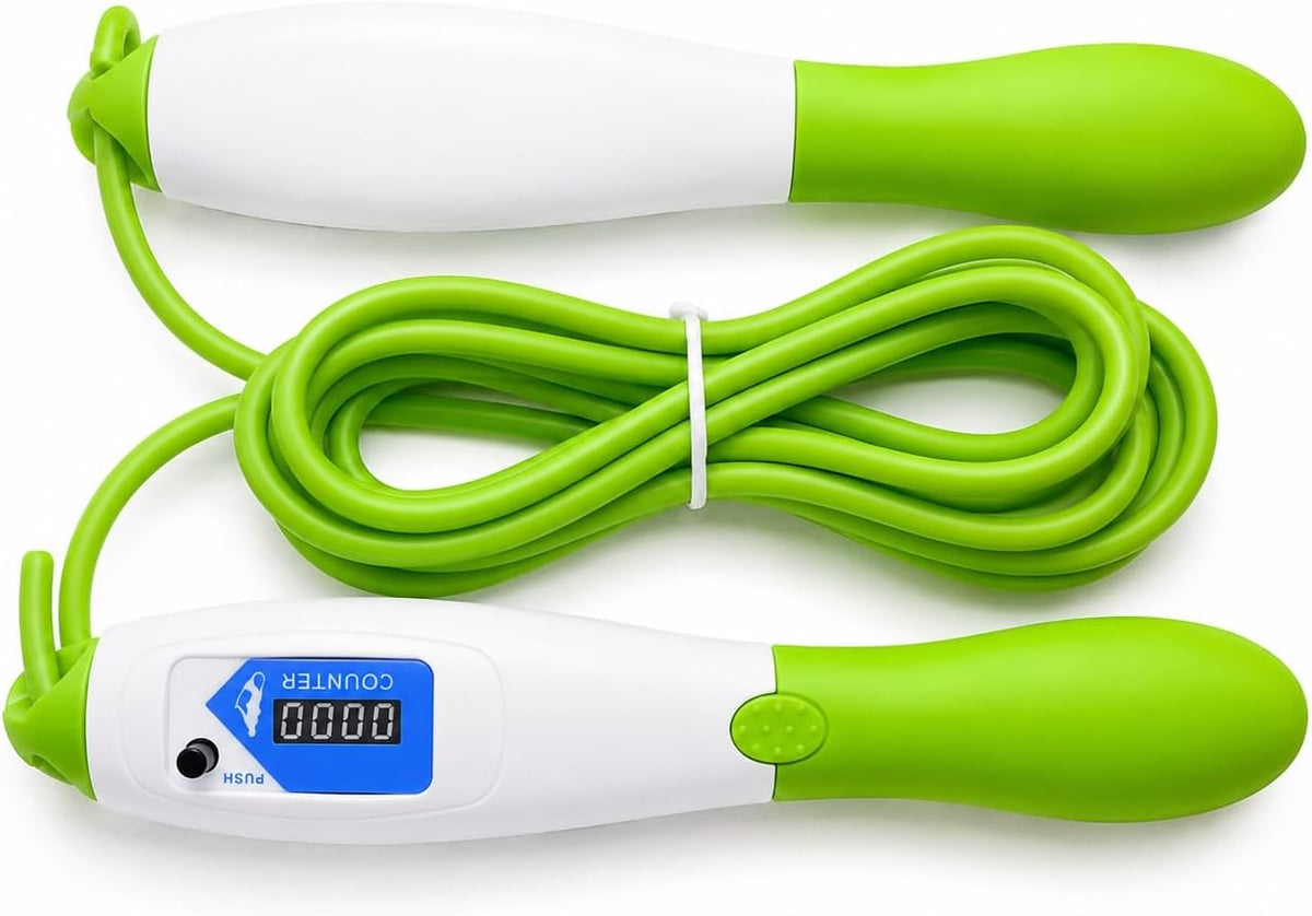 First Choice Sports Jump Rope for Exercise and Weight Loss, Equipped with an Electronic Counter for Jumps and Calories, Comfortable Handles and a Durable Adjustable Rope - Multiple Colors