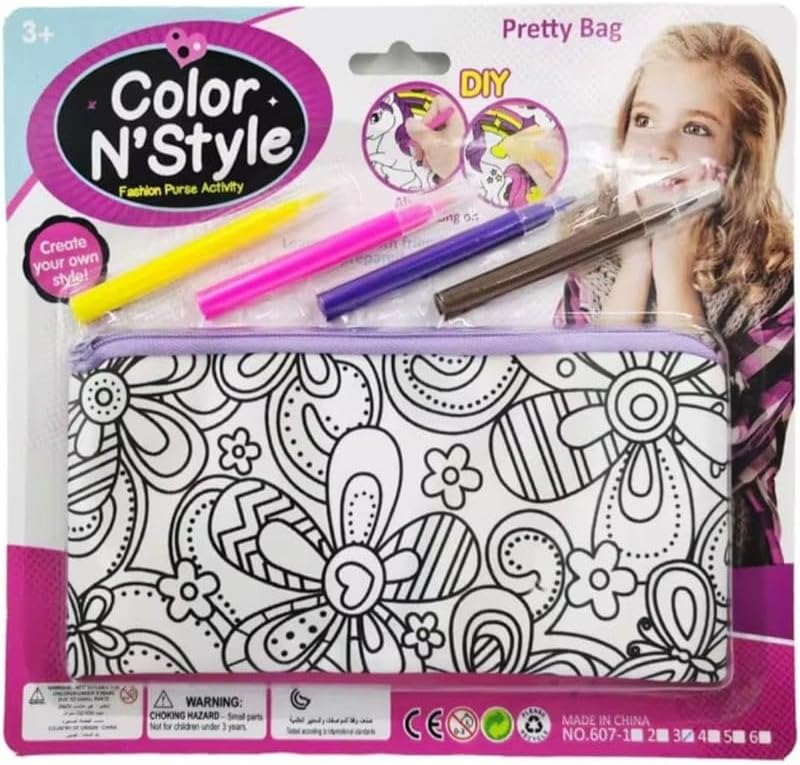 First Choice Colorable Pen Bag - A Special Drawing and Coloring Set for Kids