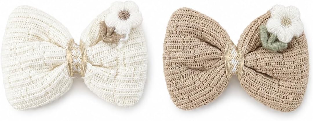Set of women's hair ties made of handwoven natural linen, two pieces per set, fine handwoven texture, for everyday use, feminine touch, natural linen