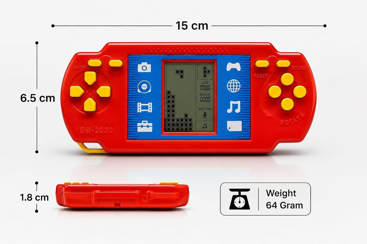 RetroMax Pro handheld gaming console with LCD screen