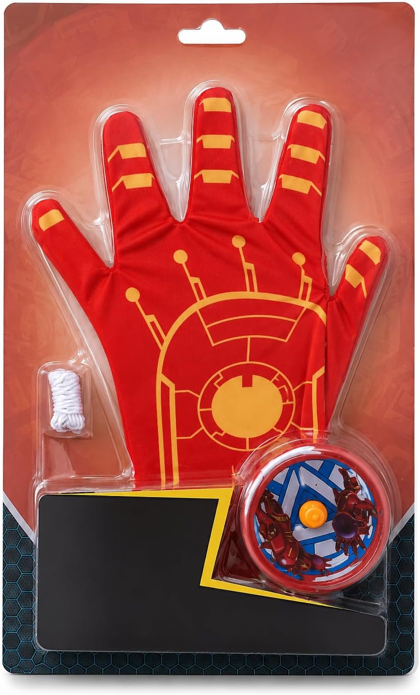 Yoyo set with fabric glove and pull string