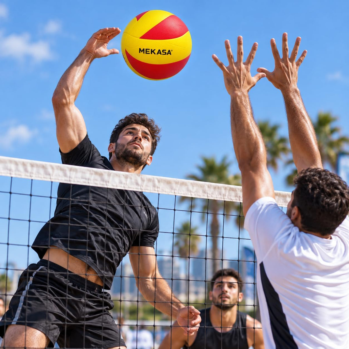 Classic blue and white training volleyball