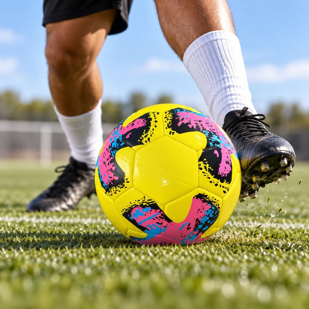 Professional soccer ball for training and matches, waterproof synthetic leather