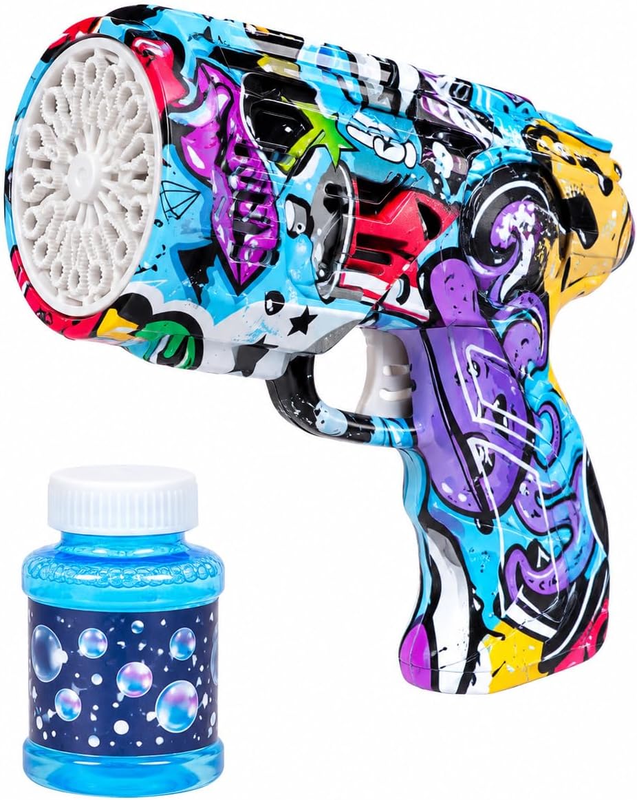Automatic Soap Bubble Gun, a stylish bubble blaster with multiple holes, an ideal toy for parties and outdoor activities, available in various designs from First Choice