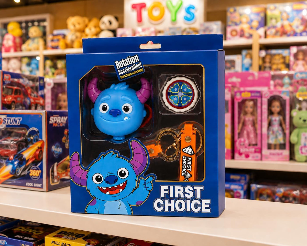 Spinner toy with a medal and a keychain
