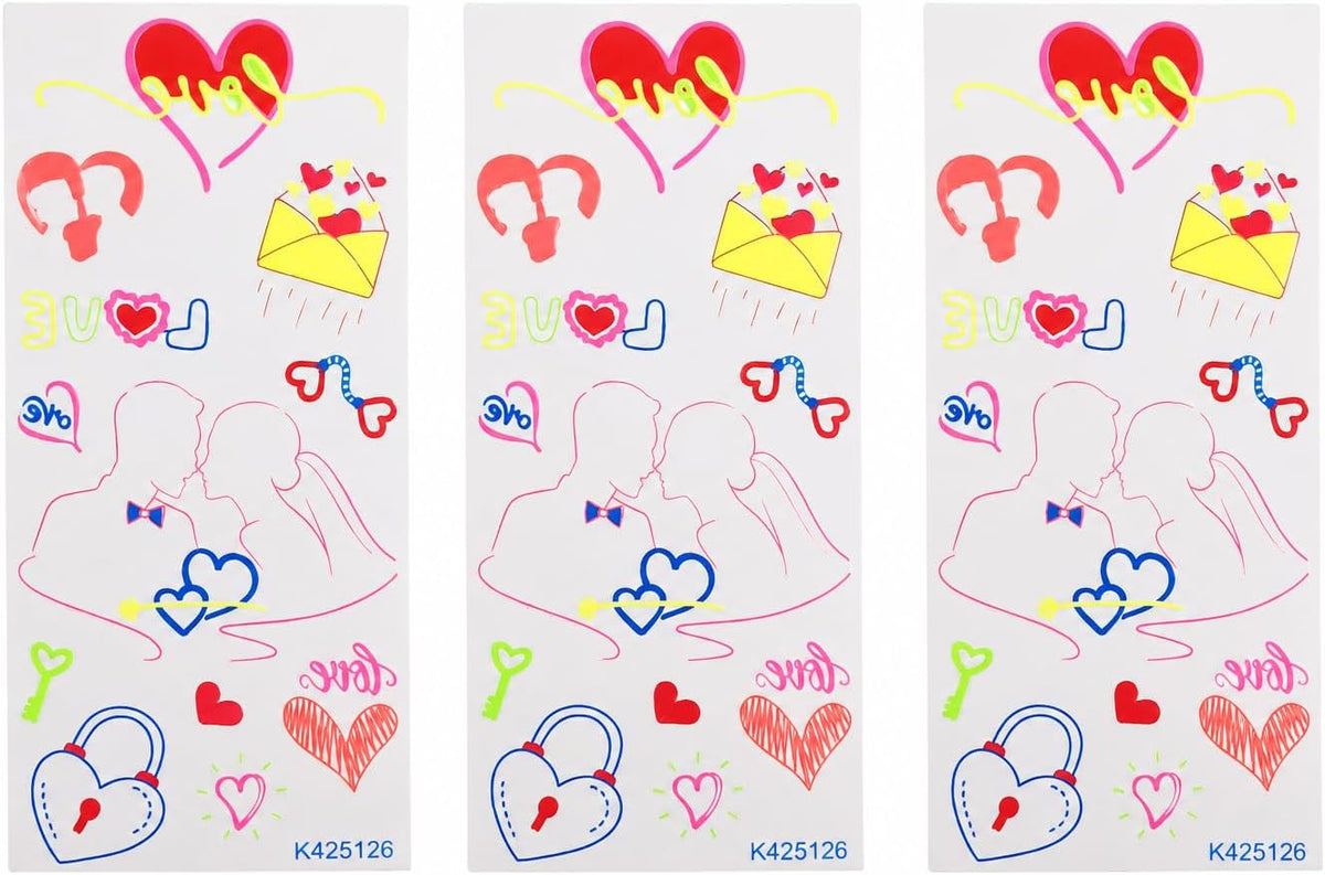 3 waterproof temporary tattoo stickers with diverse designs and styles to suit all tastes. Easy to apply and long-lasting, they effortlessly add an attractive and elegant touch to the skin.