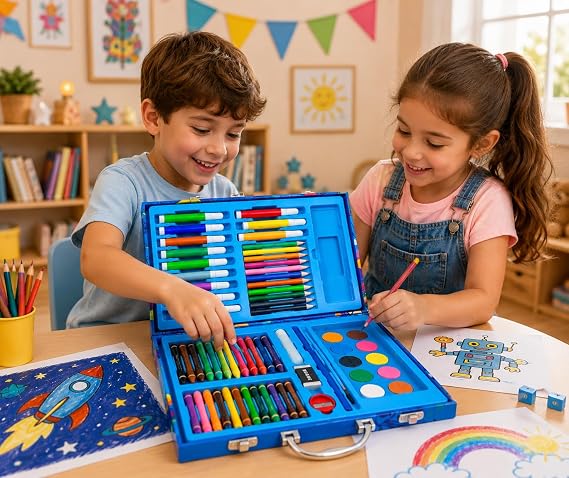67-piece art set and carrying case