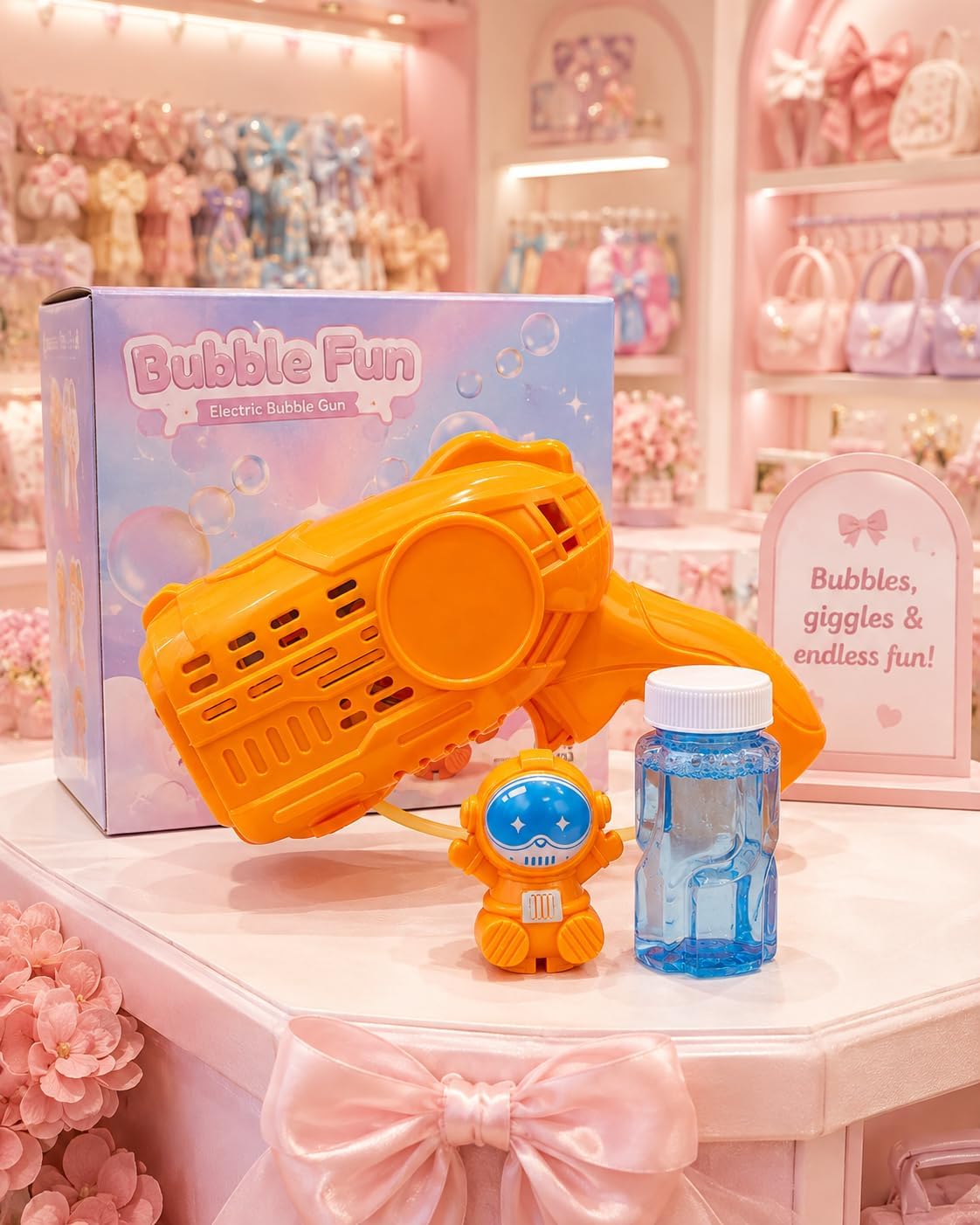 Automatic bubble gun, modern-designed bubble blaster with multiple holes, perfect toy for parties and outdoor activities from First Choice