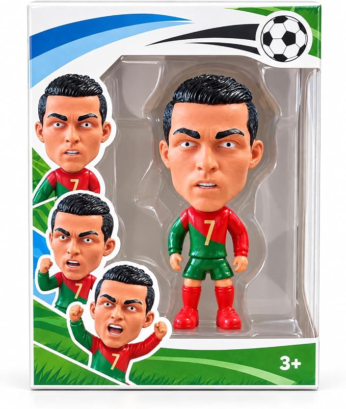 Bobblehead soccer player figurine with number 7 jersey