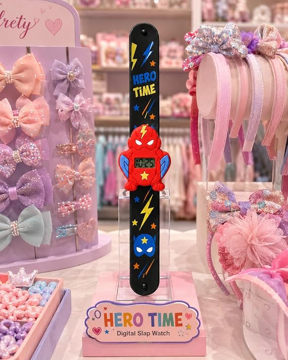 Kids' LED silicone slap-on digital watch