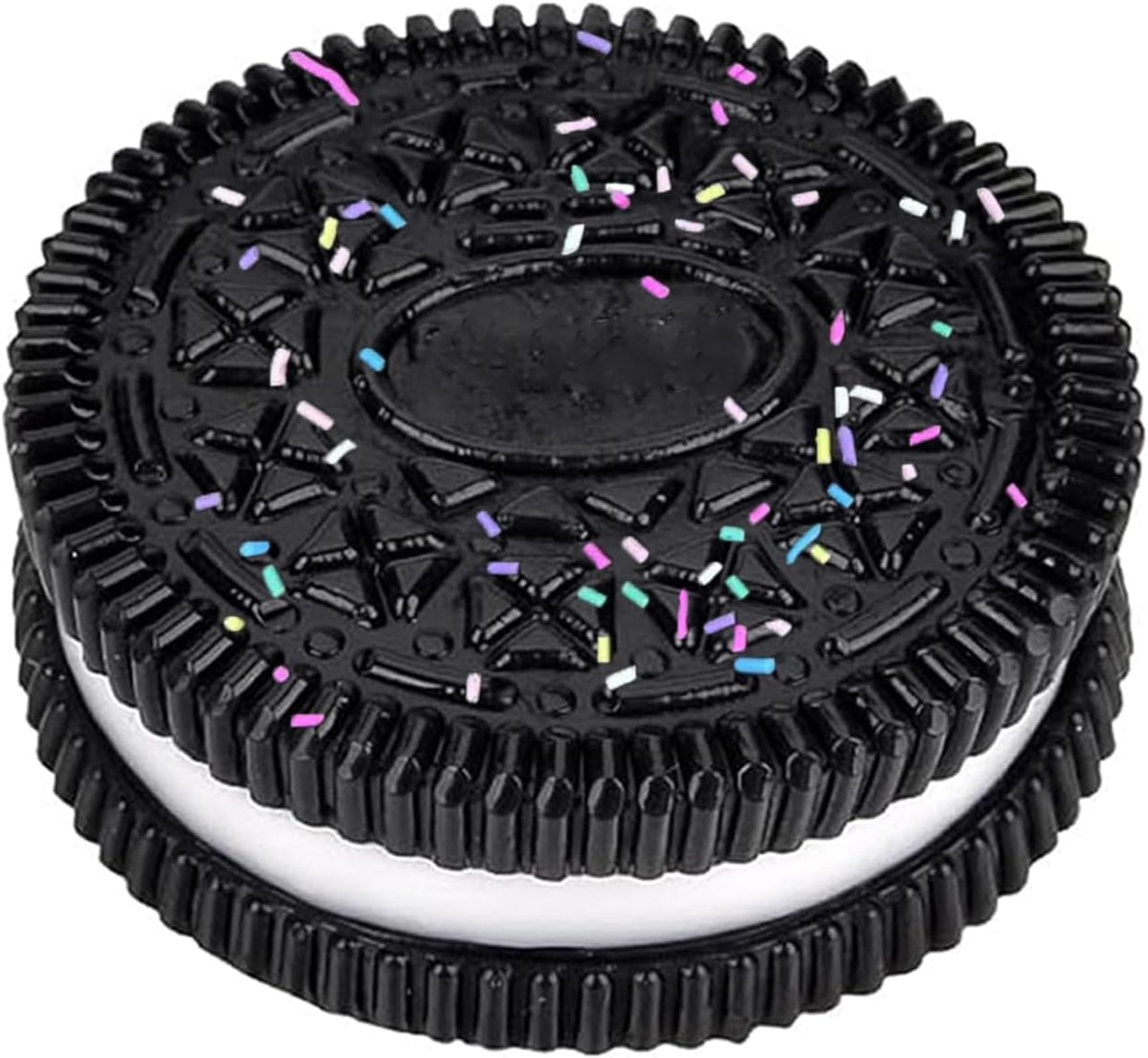 Fofo Sponge Cake Toy, Extra Large Sponge Cake, Taba Toy, Biscuit-Designed Squishy Stress-Relief Toy Set, Super Soft Pressure-Relief Toy, 12 cm Size (Black)