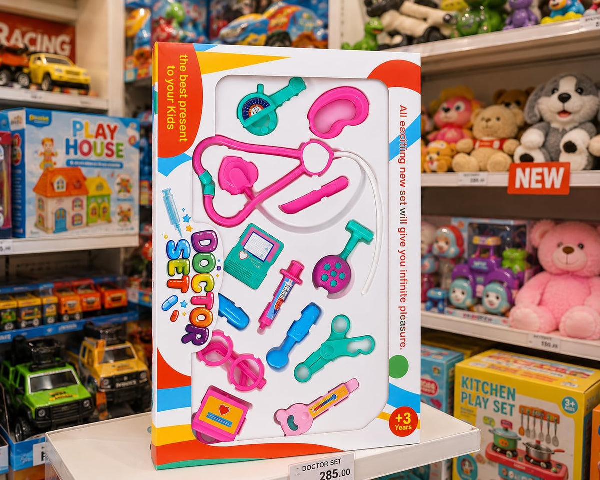 12-Piece Children's Doctor Set, Multicolor Plastic