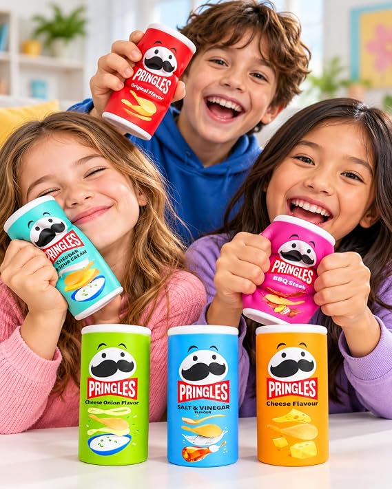 First Choice Soft Squishy Pringles-Shaped Anti-Stress and Anxiety Toy - 1 Piece in Assorted Colors and Shapes (Height 14 cm x Width 5 cm)